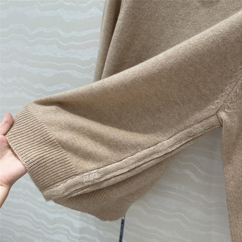 F**di beige cashmere turtleneck sweater