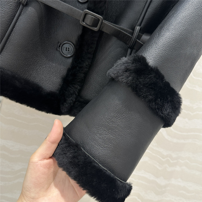D10r sheepskin fur coat