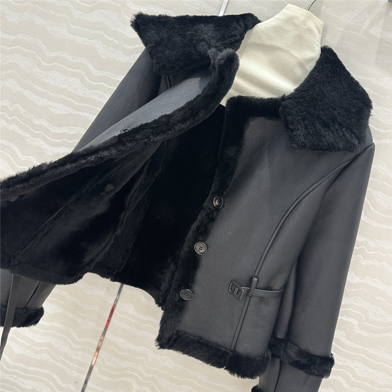 D10r sheepskin fur coat