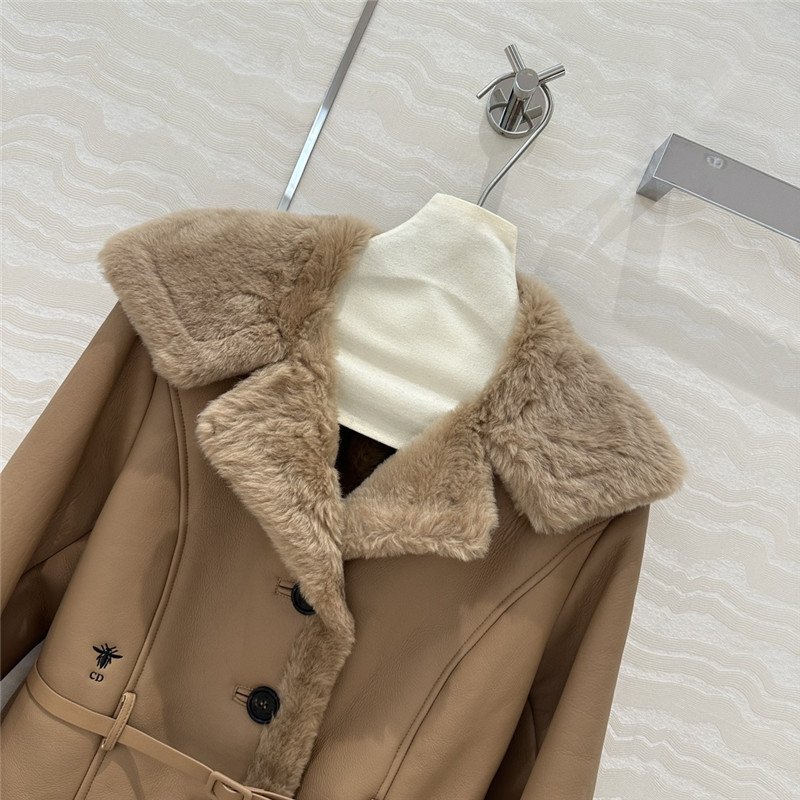 D10r sheepskin fur coat