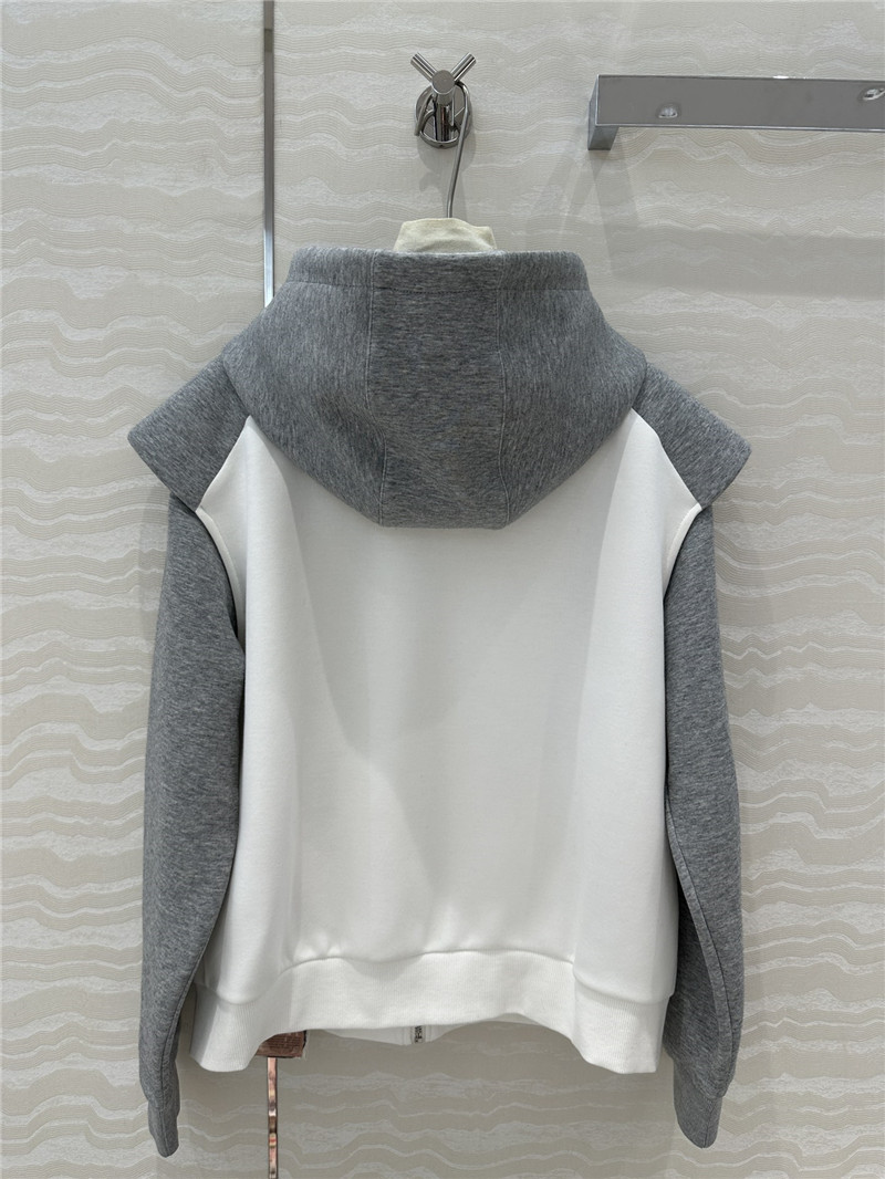 M1um1u color block sweatshirt suit