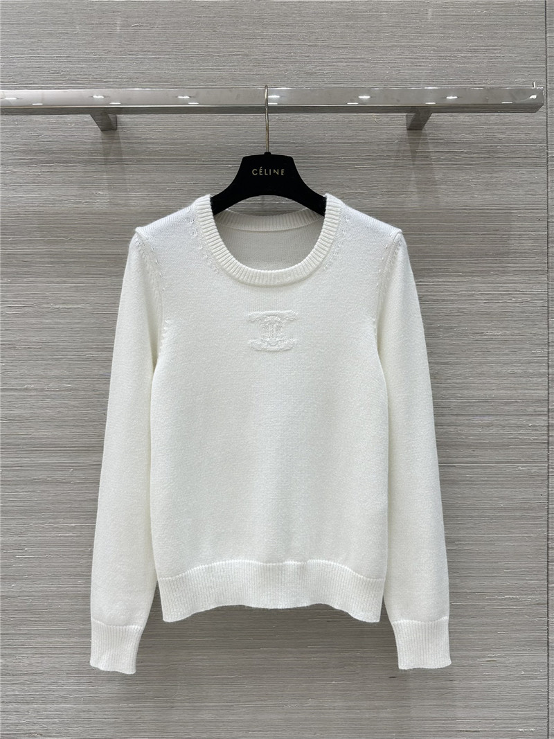 Ce1i*e triomphe wool sweater in white