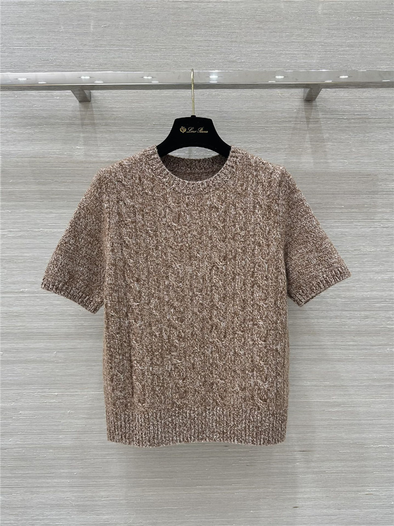 L0r0 P1ana trech**elia short-sleeve sweater in brown
