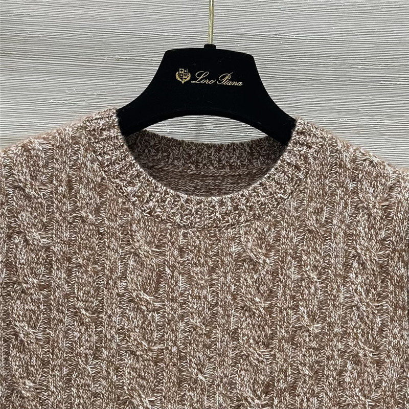 L0r0 P1ana trech**elia short-sleeve sweater in brown