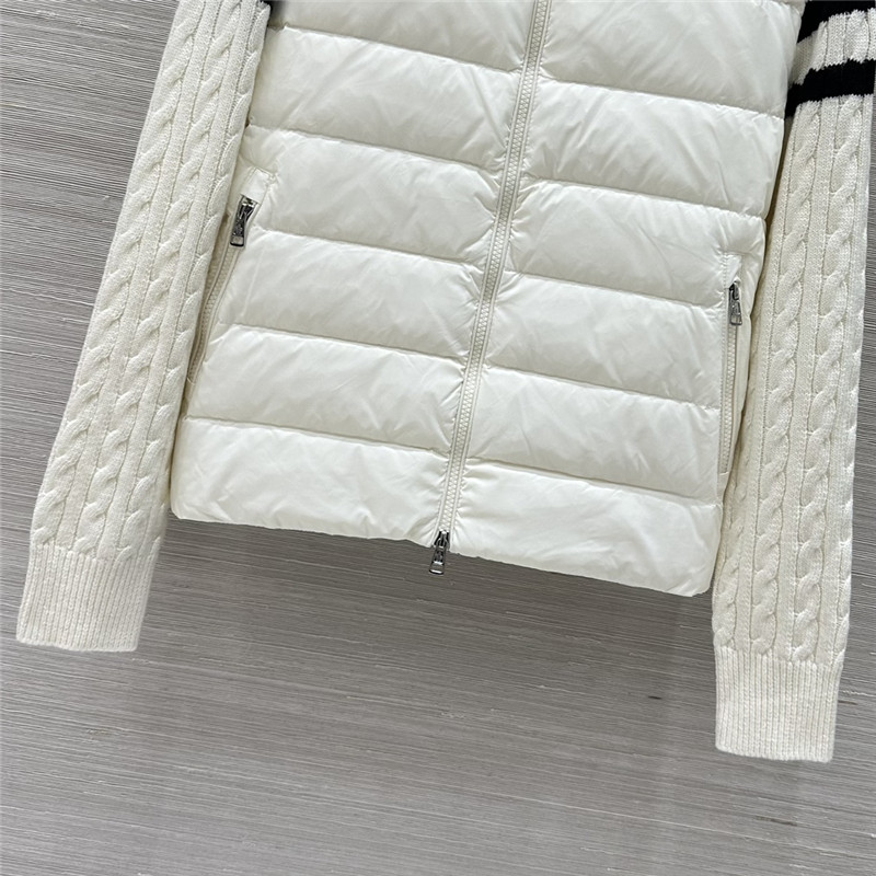 Moncler knitted patchwork down jacket