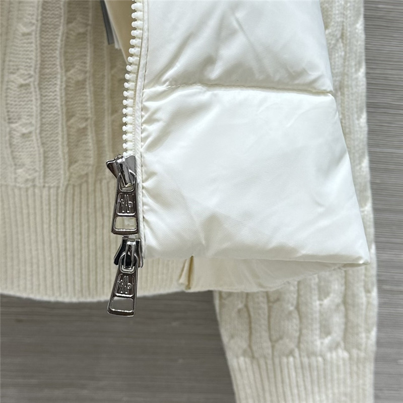 Moncler knitted patchwork down jacket