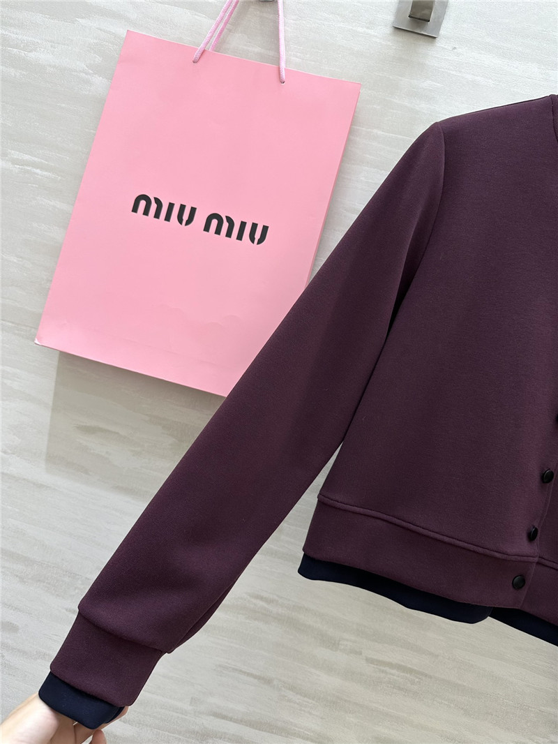 M1um1u fake two piece cardigan coat