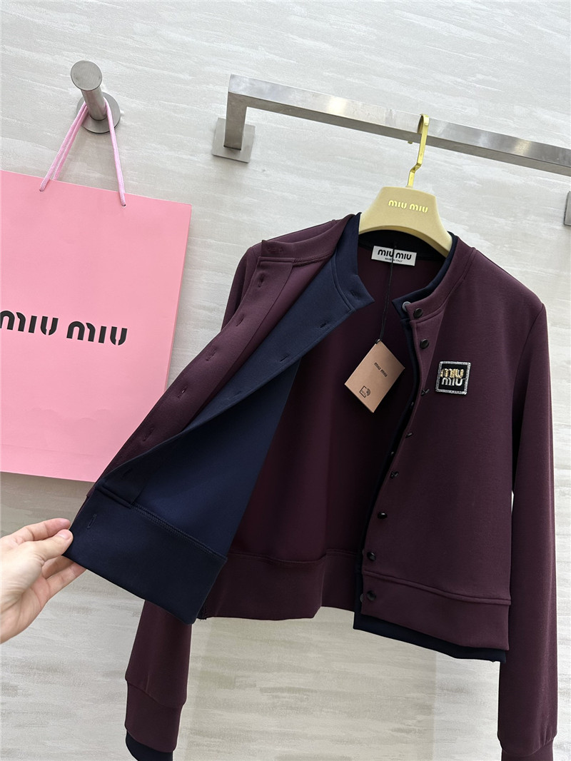 M1um1u fake two piece cardigan coat