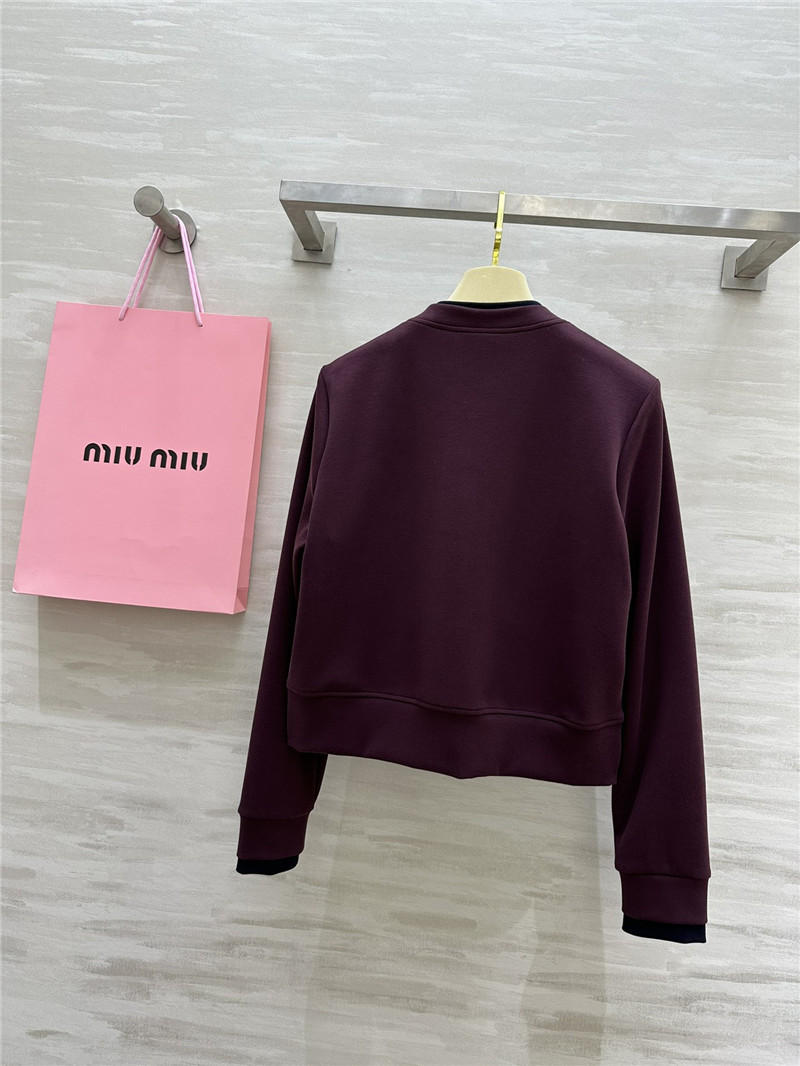 M1um1u fake two piece cardigan coat