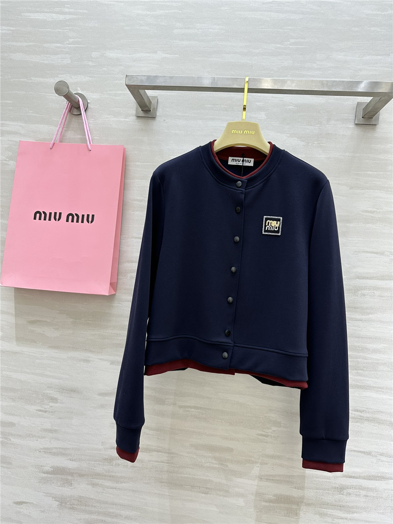M1um1u fake two piece cardigan coat