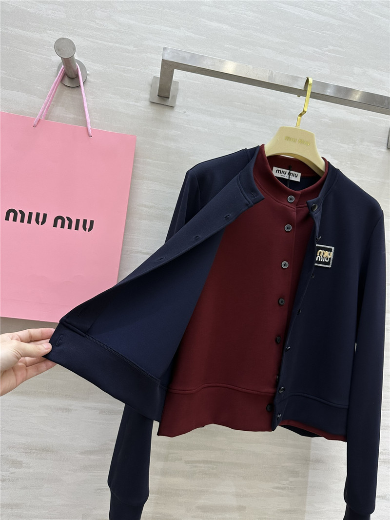 M1um1u fake two piece cardigan coat