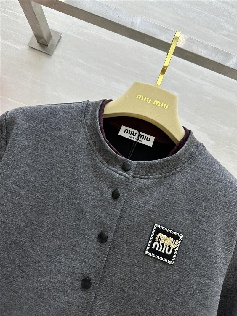 M1um1u fake two piece cardigan coat