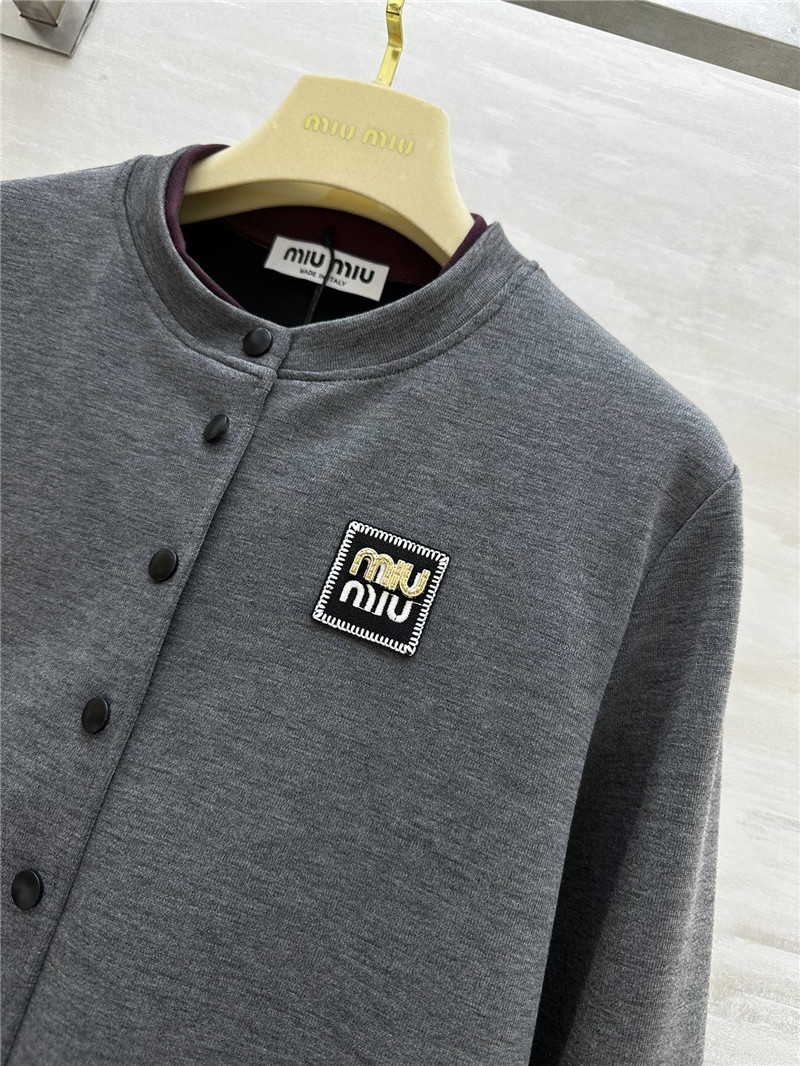 M1um1u fake two piece cardigan coat