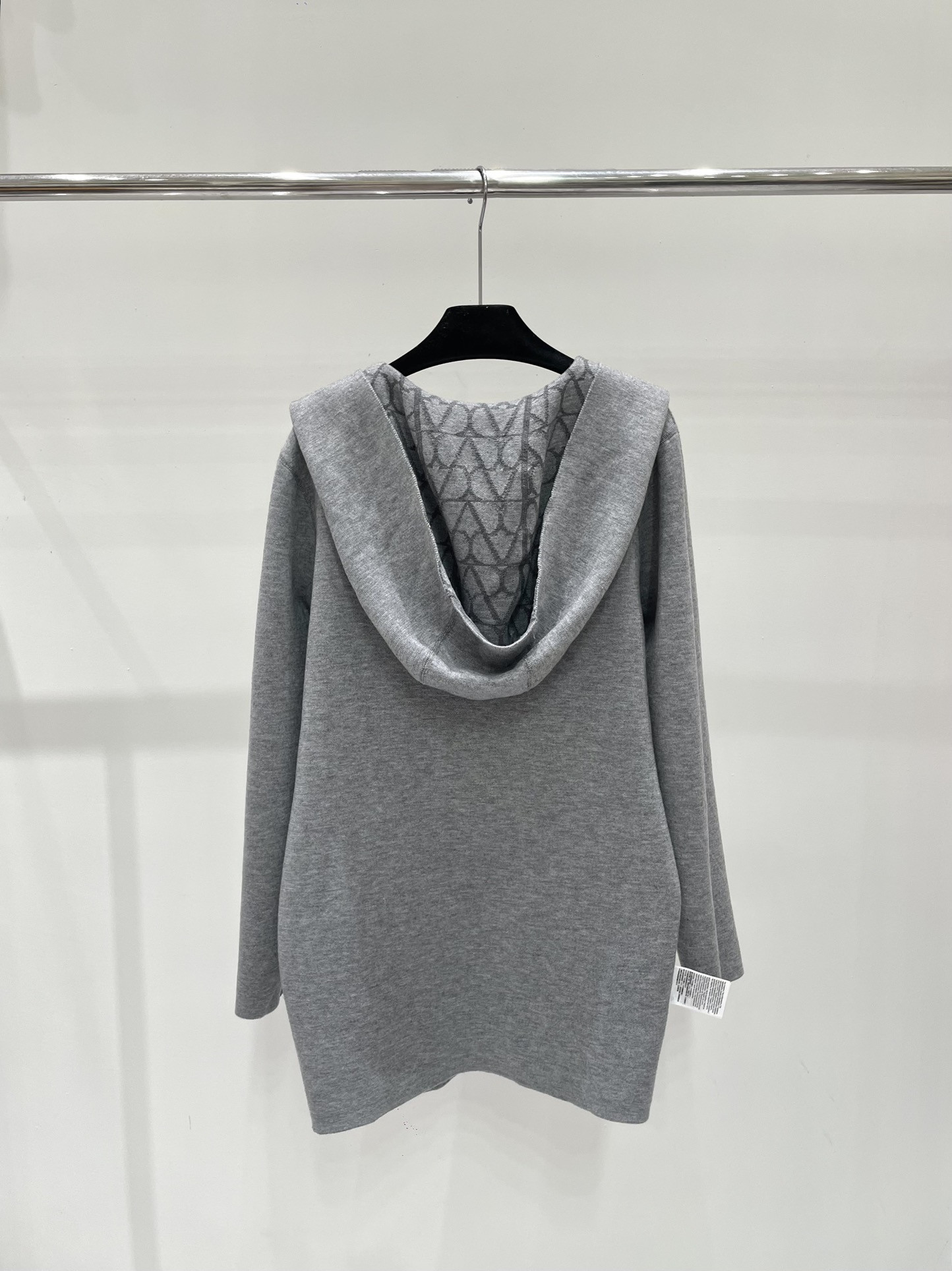 Va1e*ntin0 toile reversible grey wool hooded coat