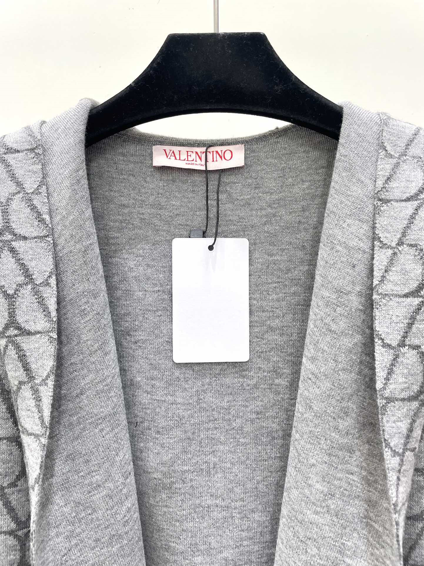 Va1e*ntin0 toile reversible grey wool hooded coat