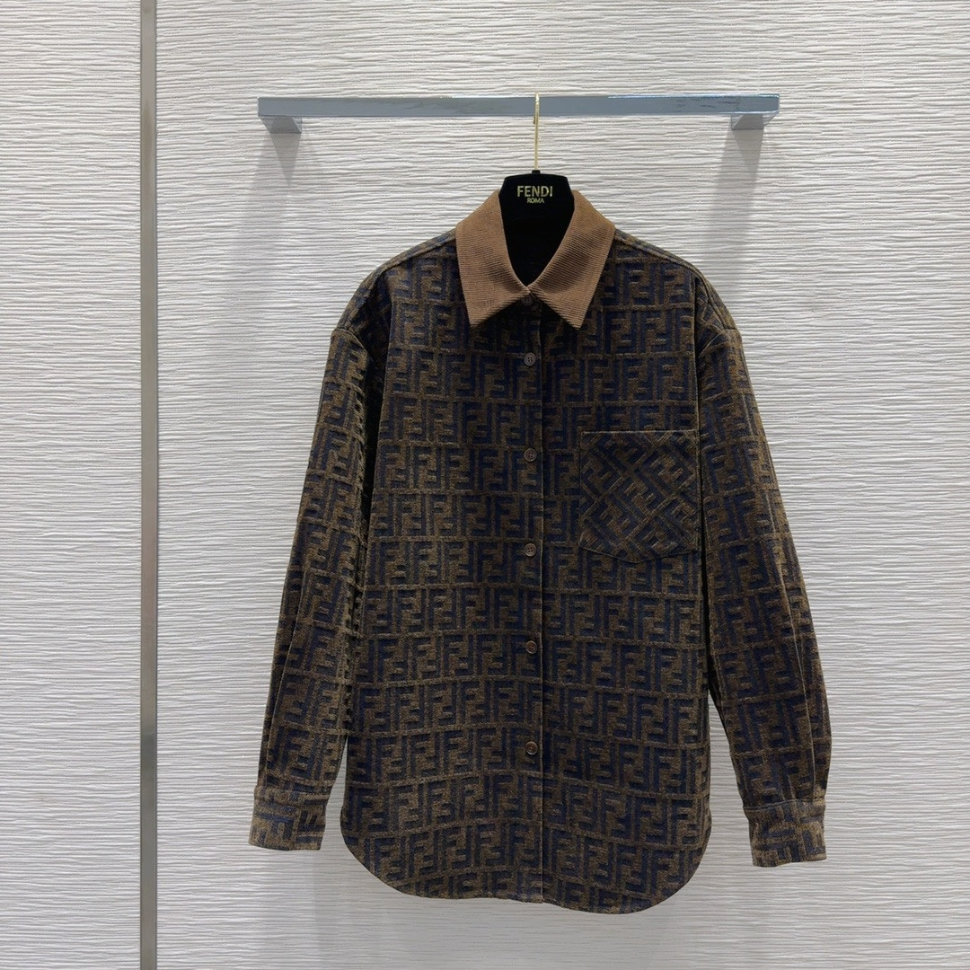 F**di jacquard lined jacket
