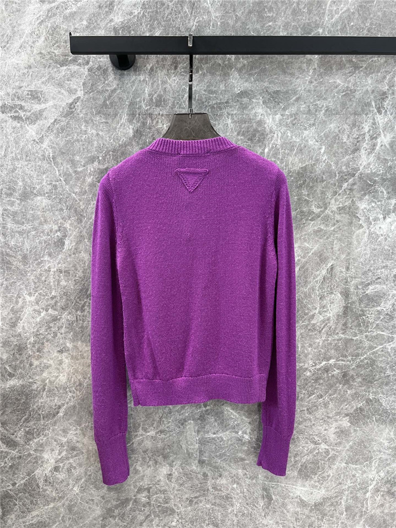 Pra*a purple cashmere cardigan