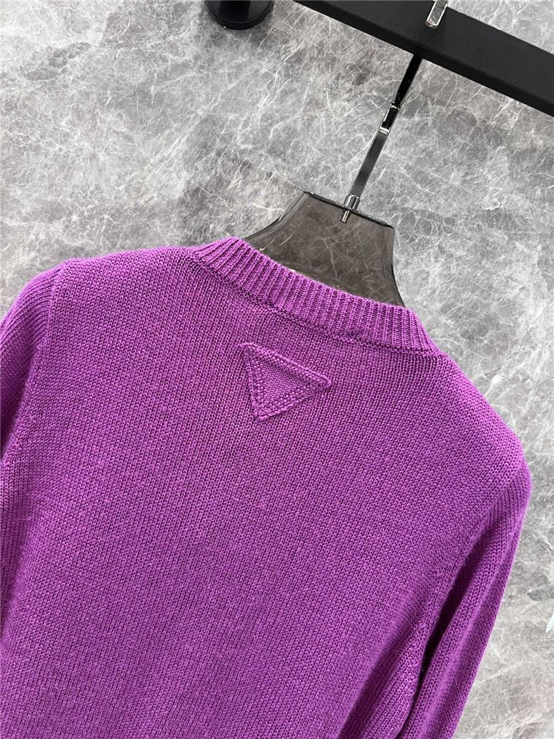 Pra*a purple cashmere cardigan