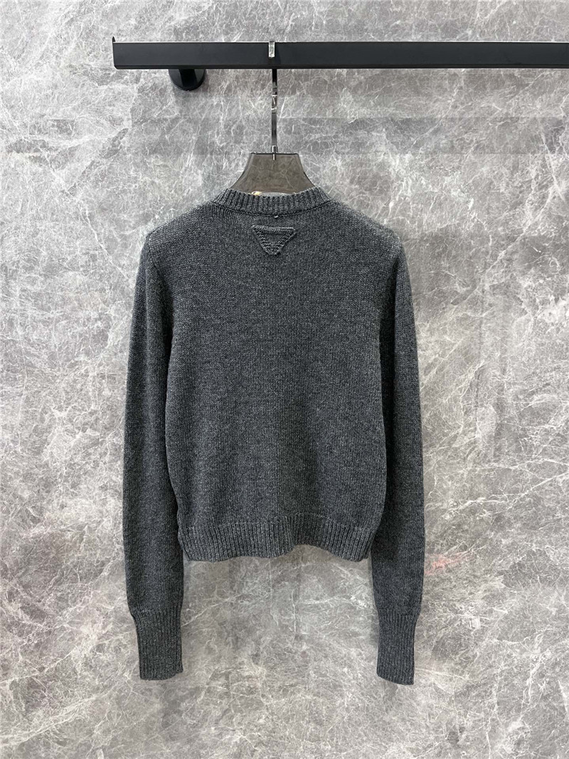 Pra*a slate gray cashmere cardigan