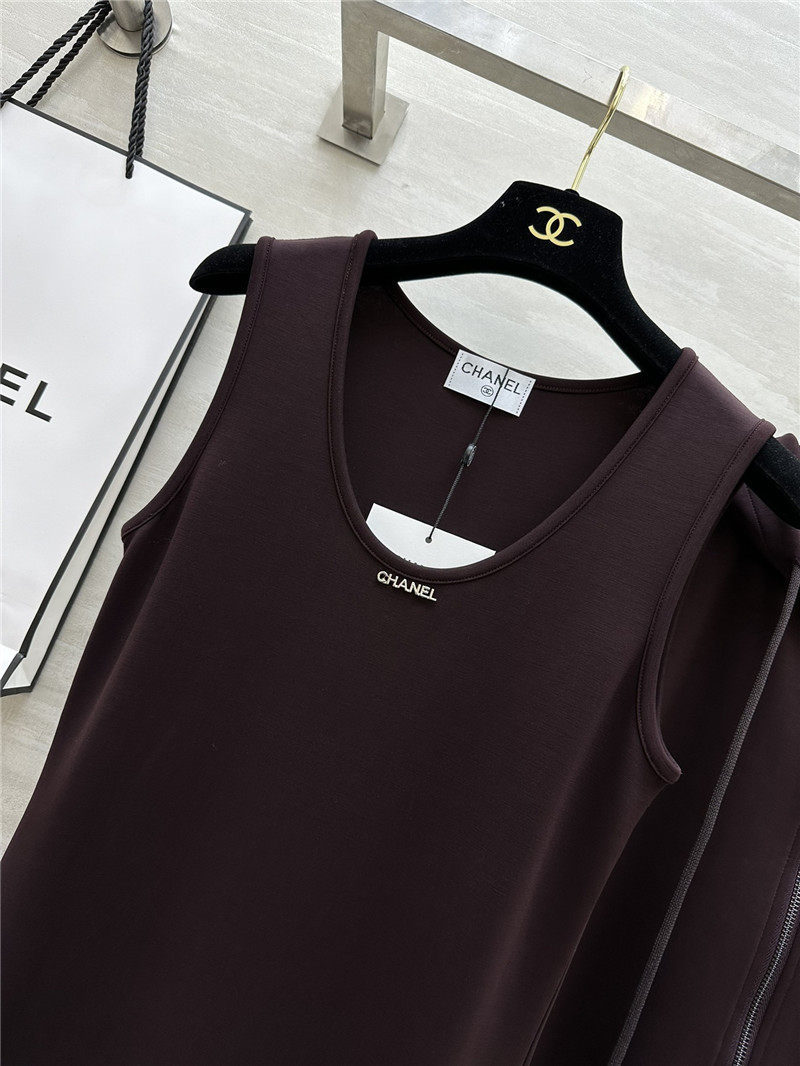 Ch**el hooded jacket + long skirt set