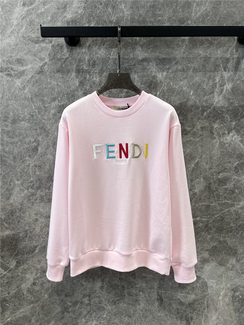 F**di embroidered logo pink sweatshirt