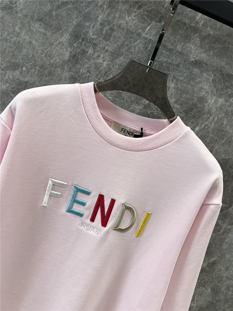 F**di embroidered logo pink sweatshirt
