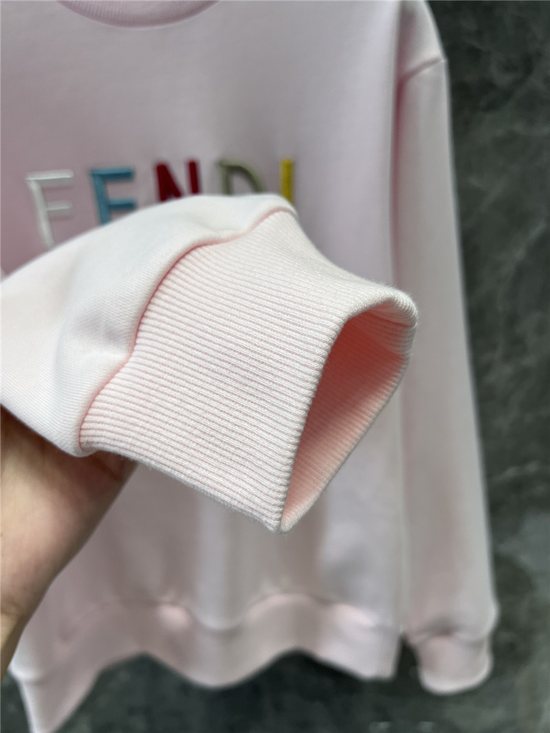 F**di embroidered logo pink sweatshirt