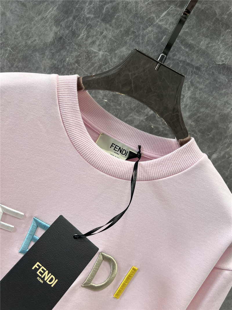F**di embroidered logo pink sweatshirt