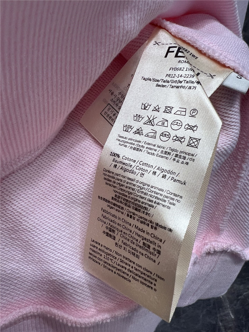 F**di embroidered logo pink sweatshirt