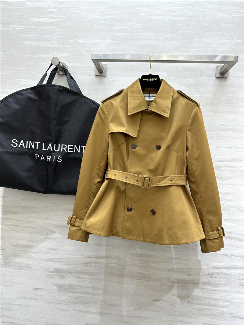 Y51 waist lapel trench coat
