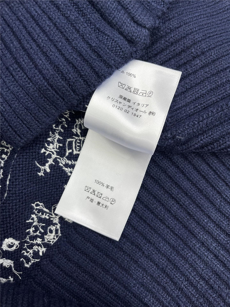 D10ralps mock-neck navy cardigan