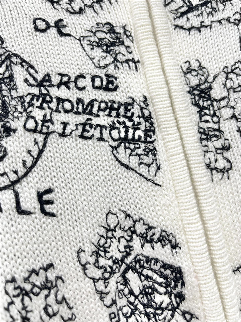 D10ralps mock-neck white cardigan