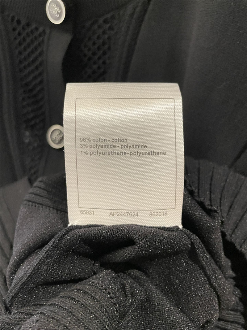 Ch**el grey rib-knit crop cardigan