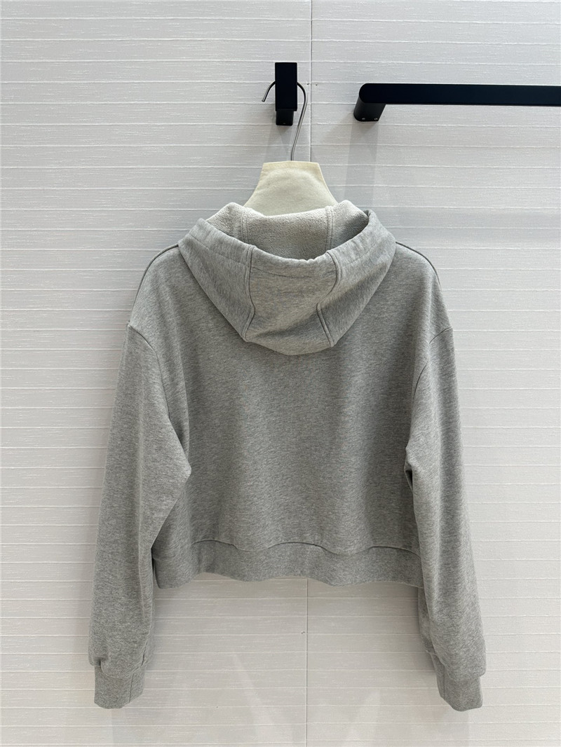 l0vis Vvtt0n travel stamp cropped hoodie grey