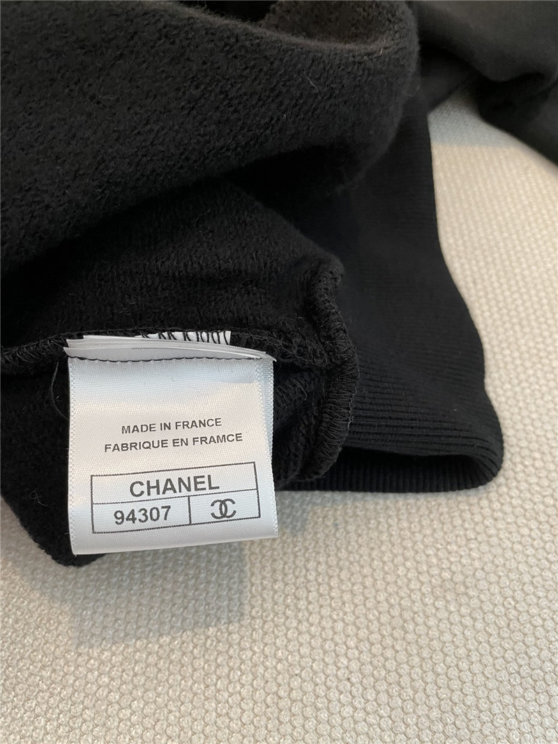 Ch**el black zip-up raglan sweatshirt