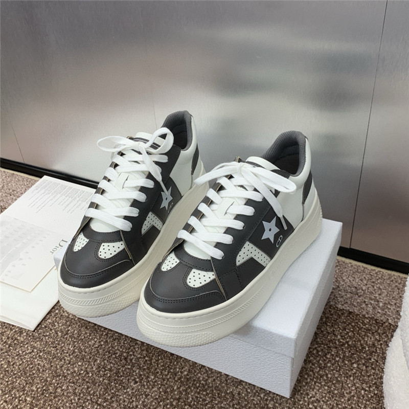 D10r star lace-up black platform sneakers
