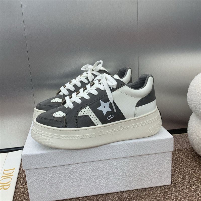 D10r star lace-up black platform sneakers