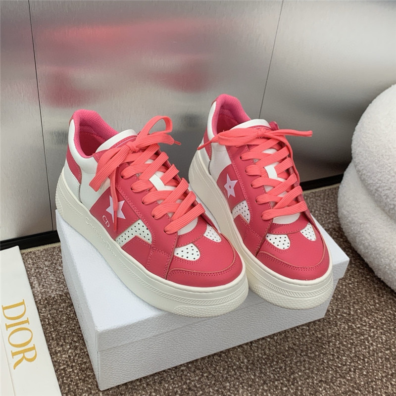 D10r star red lace-up platform sneakers