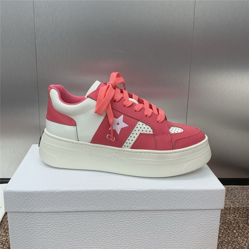 D10r star red lace-up platform sneakers