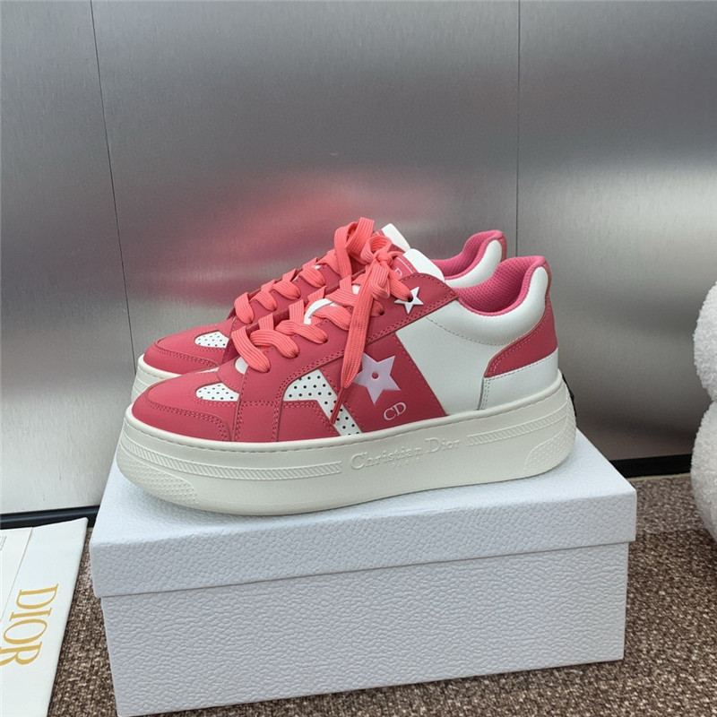 D10r star red lace-up platform sneakers
