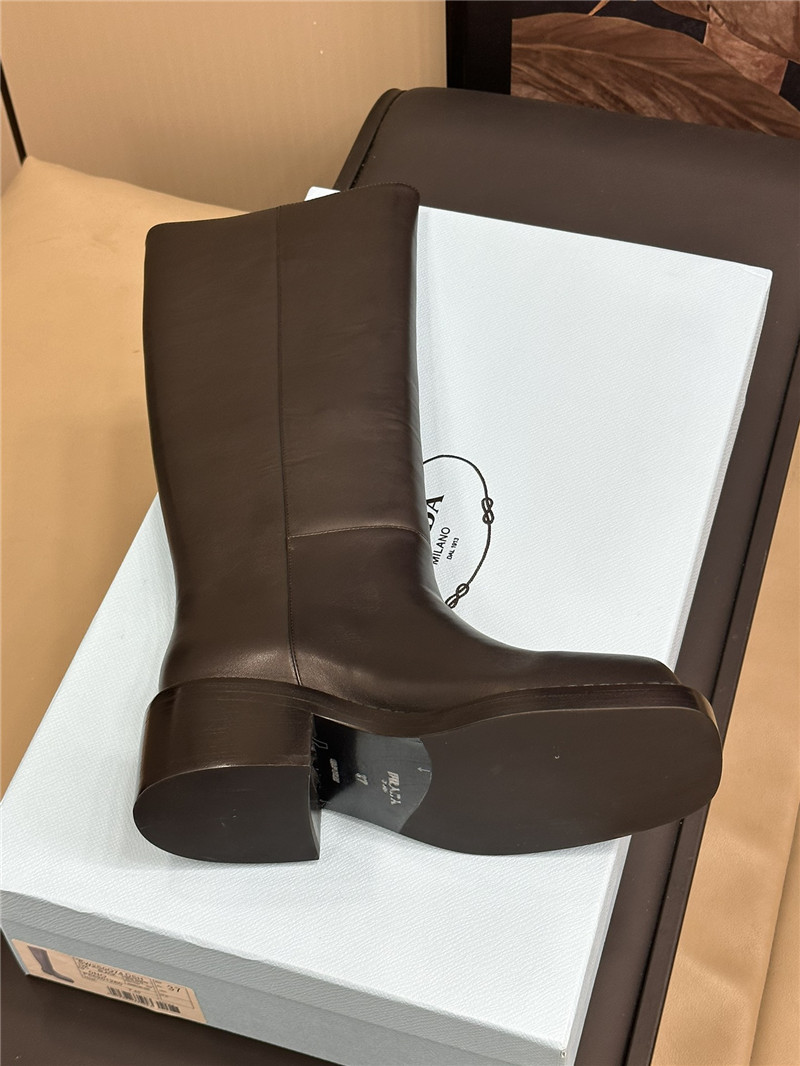 Pra*a leather knee-high boots