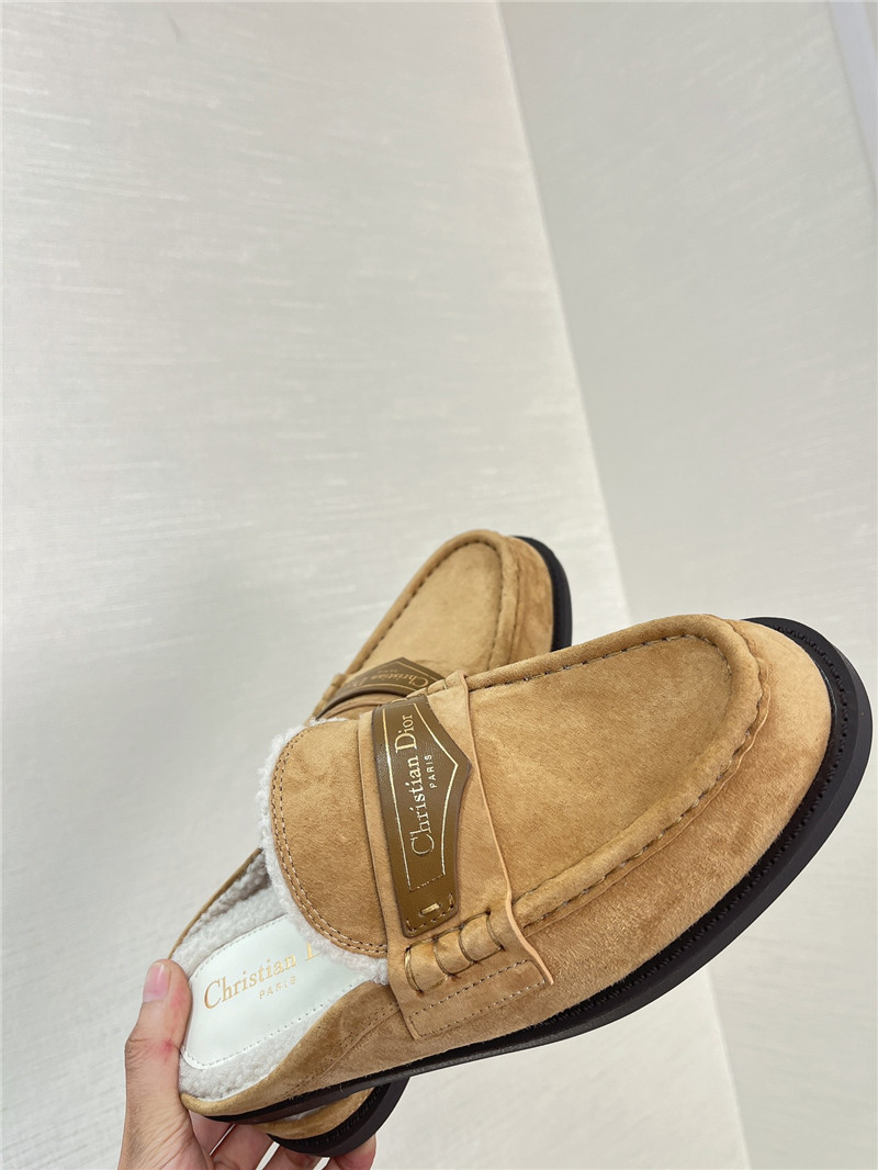 D10r boy mule beige suede calfskin
