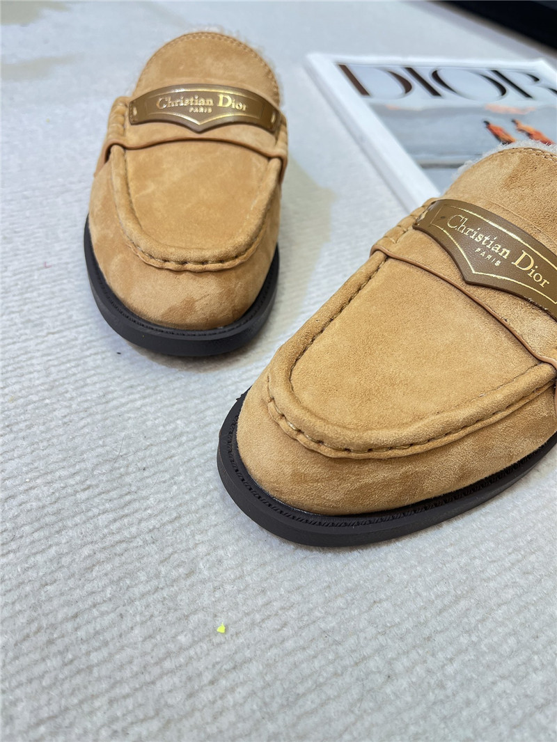 D10r boy mule beige suede calfskin