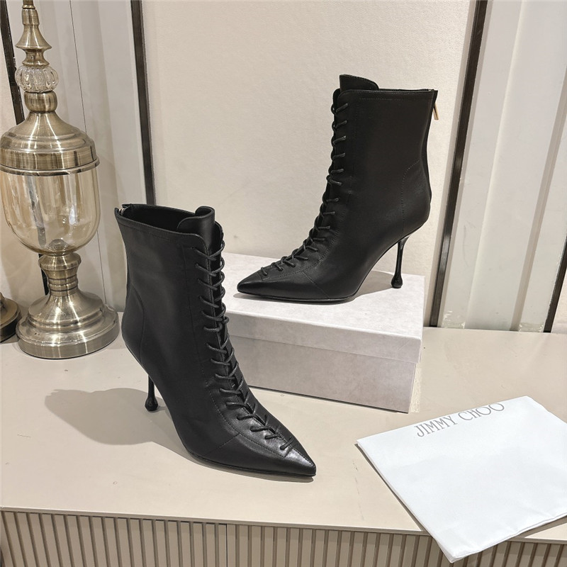 J1m*y Ch00 scarlett 95 black leather boots