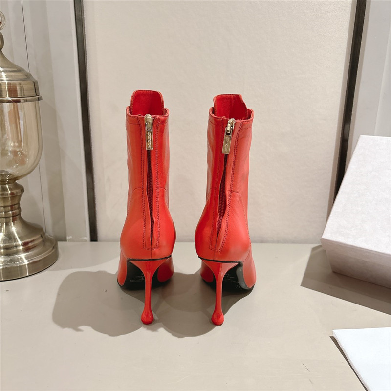 J1m*y Ch00 scarlett 95 red leather boots