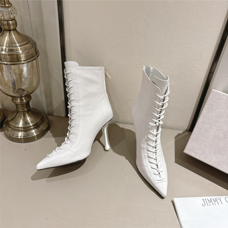 J1m*y Ch00 scarlett 95 white leather boots