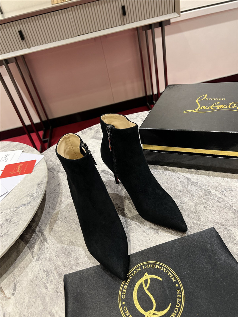 Chr1st1an louboutin black suede eloise boots