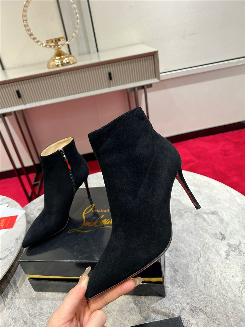 Chr1st1an louboutin black suede eloise boots