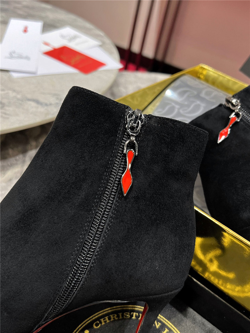 Chr1st1an louboutin black suede eloise boots