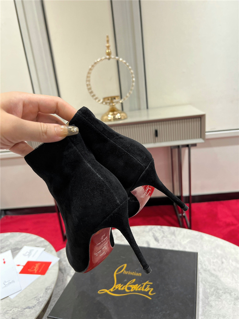 Chr1st1an louboutin black suede eloise boots